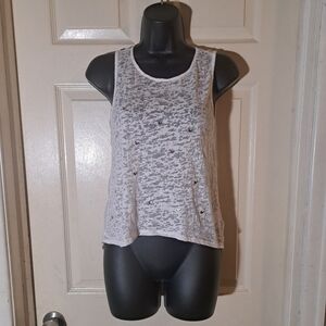 Dream out loud semi- sheer tank top with bird decal size XS